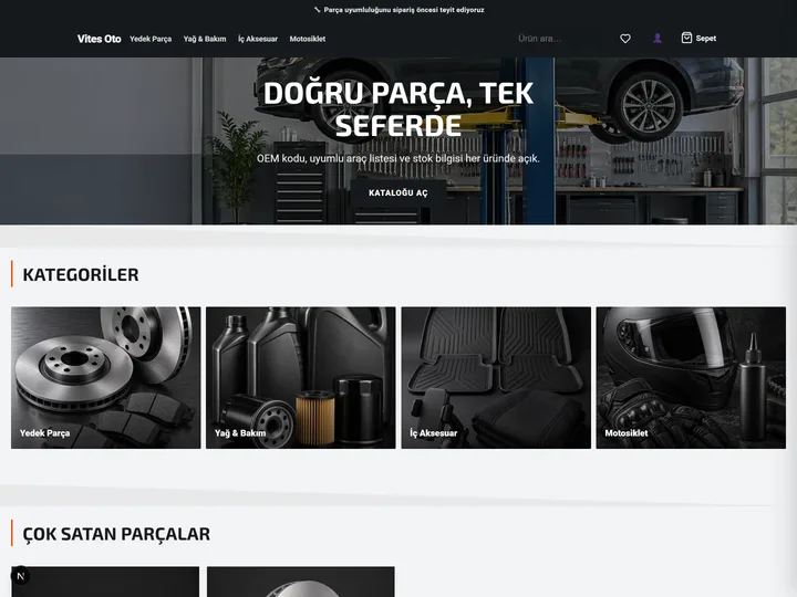 Vites temasının uygulanmış hâli — Oto & motosiklet